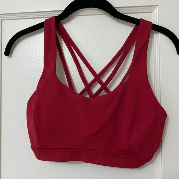 Lululemon free to be serene bra scarlet red size 6 - Picture 2 of 3